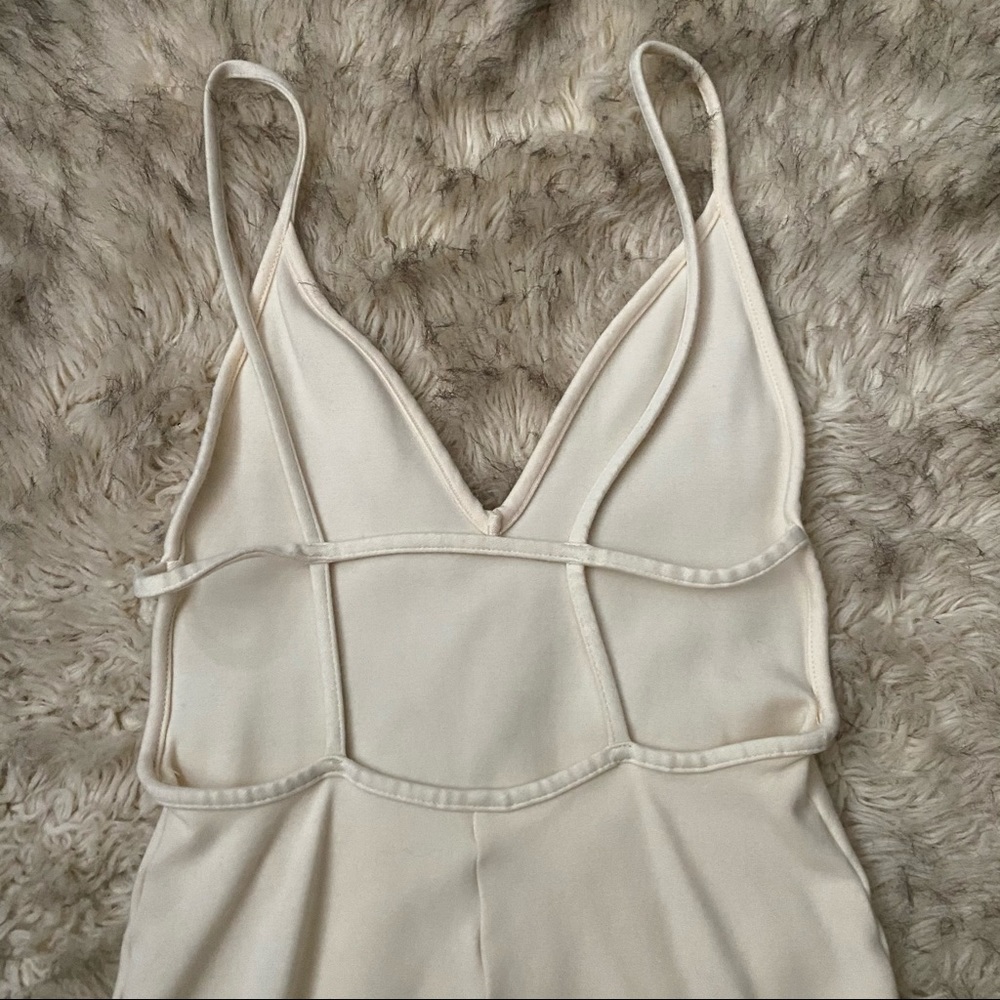 American Apparel Cream, Body-con Mini Dress - Picture 4 of 5